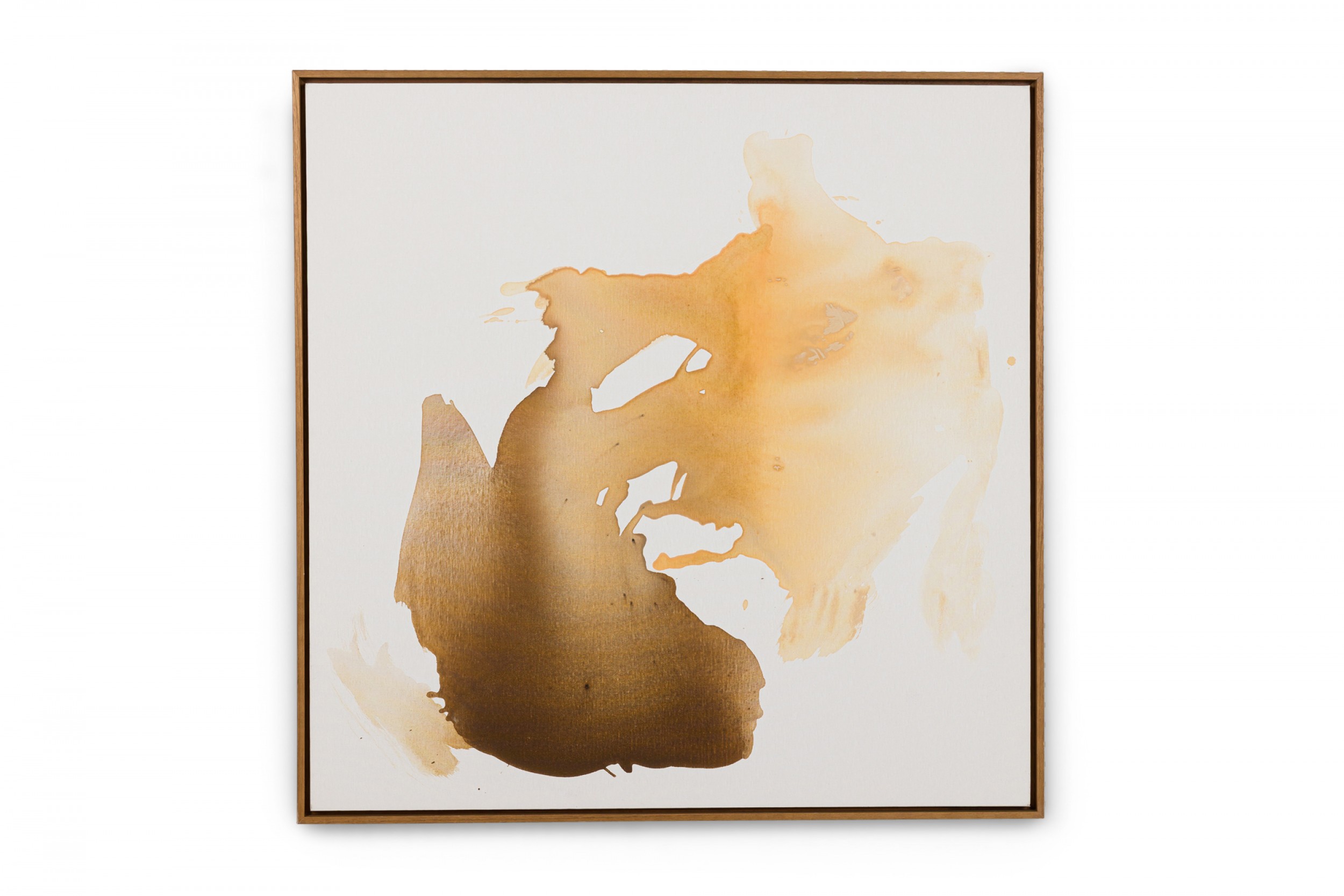 Contemporary american abstract acrylic Brown Wash Painting